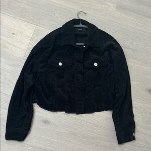 Forever 21 Black Corduroy Jean Jacket